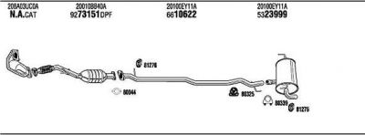 WALKER NIK019888GB система выпуска ог на NISSAN QASHQAI / QASHQAI +2 (J10, JJ10)