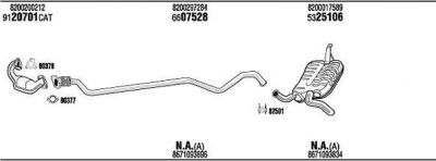 WALKER REK016582 система выпуска ог на RENAULT LAGUNA II (BG0/1_)