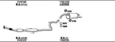 WALKER TOK017706 система выпуска ог на TOYOTA YARIS VERSO (_NLP2_, _NCP2_)