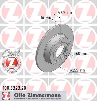 ZIMMERMANN ДИСК ТОРМ AUDI A6/AVANT/ALLR ЗАД 97/05-<< (100332320)