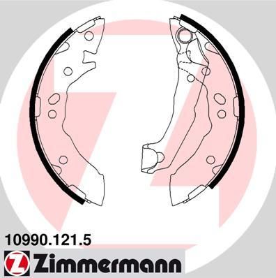 Zimmermann 10990.121.5 комплект тормозных колодок на HYUNDAI ATOS (MX)