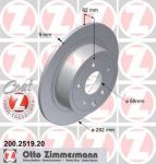 ZIMMERMANN ДИСК ТОРМ NISS QASH 1.5-2.0 R 07/08->> (200.2519.20)