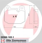 Zimmermann 20588.165.1 комплект тормозных колодок, дисковый тормоз на 3 (E21)