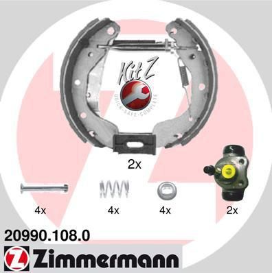 Zimmermann 20990.108.0 комплект тормозных колодок на OPEL ASTRA F Наклонная задняя часть (53_, 54_, 58_, 59_)