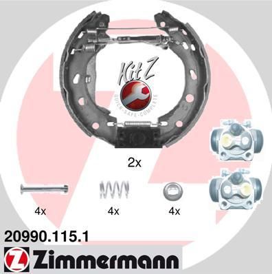 Zimmermann 20990.115.1 комплект тормозных колодок на SMART CABRIO (450)