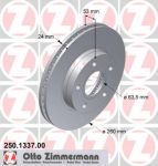 Zimmermann 250.1337.00 тормозной диск на FORD SCORPIO I (GAE, GGE)