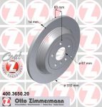 ZIMMERMANN Торм.диск зад.[330x14] 5 отв.[min2] Coat Z (400.3650.20)