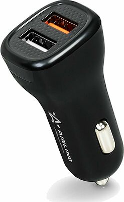 Airline AEAK015 автомобильный адаптер 2 × USB, QC 3.0 и 2,1 А, в прикуриватель 12/24 В