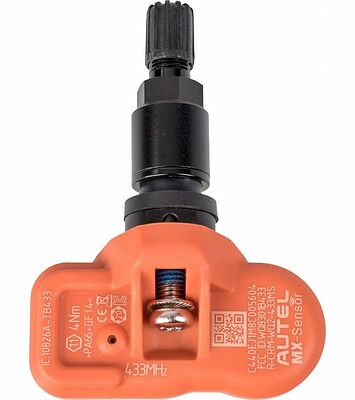 Autel MX-Sensor MXSENSOR433MSB датчик TPMS 433 МГц, чёрный металлический вентиль