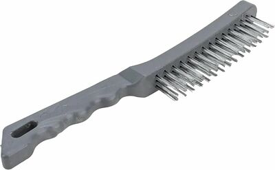 АвтоDело 44013 щётка металлическая ручная 3-рядная с пластиковой ручкой, 280 мм