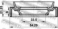 Febest 95JAS-32540921R сальник привода 33,5×54,25 мм Toyota Corolla E150, Auris (90311-35065)