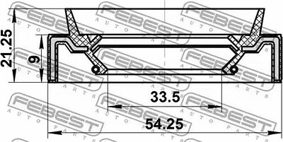 Febest 95JAS-32540921R сальник привода 33,5×54,25 мм Toyota Corolla E150, Auris (90311-35065)