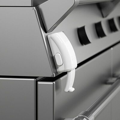 HALSA HLS-S-217W Замок-блокиратор для духового шкафа Premium, белый HALSA