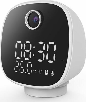 HALSA HSL-S-102W Умная Wi-Fi камера 5в1 с часами, термометром и ночником HALSA