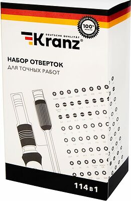 Kranz KR-12-4772 Набор отверток для точных работ 114 предметов KRANZ