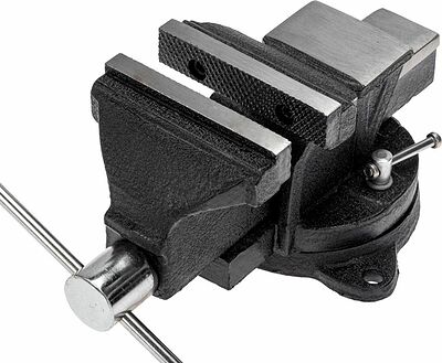 Kranz KR-12-5101 Тиски слесарные 100мм, поворотные, с наковальней KRANZ