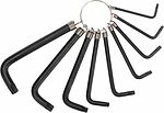 Kranz KR-12-5203 Набор ключей имбусовых TORX KRANZ T10-T50, CrV, 9 шт., оксидированные, на кольце