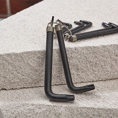 Kranz KR-12-5203 Набор ключей имбусовых TORX KRANZ T10-T50, CrV, 9 шт., оксидированные, на кольце