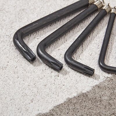 Kranz KR-12-5203 Набор ключей имбусовых TORX KRANZ T10-T50, CrV, 9 шт., оксидированные, на кольце
