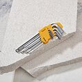 Kranz KR-12-5211 Набор ключей имбусовых HEX KRANZ 1,5-10 мм, CrV, 9 шт., удлиненные, с шаром Kranz KR-12-5211 Набор ключей имбусовых HEX KRANZ 1,5-10 мм, CrV, 9 шт., удлиненные, с шаром