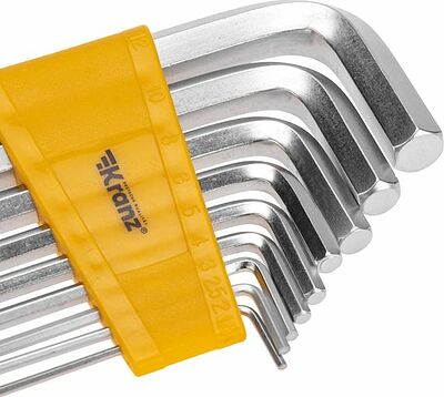 Kranz KR-12-5213 Набор ключей имбусовых HEX KRANZ 2,0-12 мм, CrV, 9 шт., удлиненные