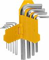 Kranz KR-12-5215 Набор ключей имбусовых HEX KRANZ 1,5-10 мм, CrV, 9 шт.