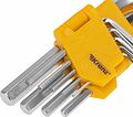 Kranz KR-12-5215 Набор ключей имбусовых HEX KRANZ 1,5-10 мм, CrV, 9 шт.