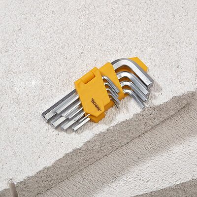 Kranz KR-12-5215 Набор ключей имбусовых HEX KRANZ 1,5-10 мм, CrV, 9 шт.