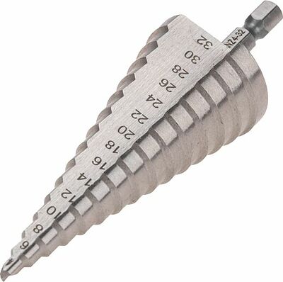 Kranz KR-12-6603 Сверло по металлу ступенчатое 4,0-32,0мм, 102мм, 62 HRC KRANZ