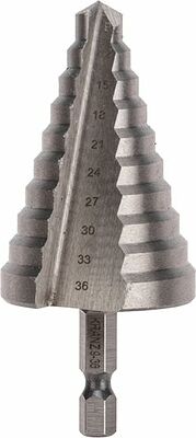 Kranz KR-12-6604 Сверло по металлу ступенчатое 9,0-36,0мм, 110мм, 62 HRC KRANZ
