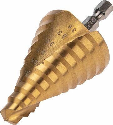 Kranz KR-12-6614 Сверло по металлу ступенчатое ТИТАН 9,0-36,0мм, 110мм, 65 HRC, Р6М5 TiN KRANZ
