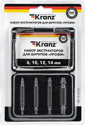 Kranz KR-12-6703 Набор экстракторов для шурупов Профи KRANZ