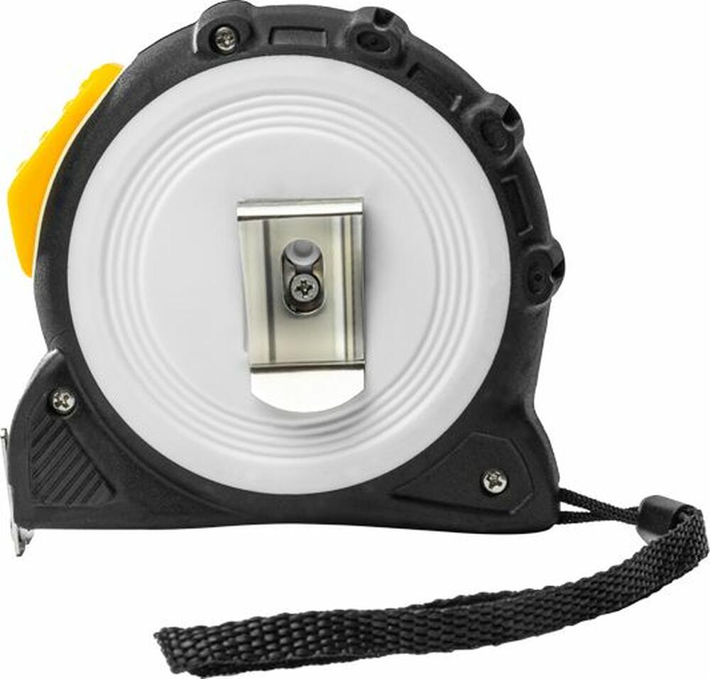 Kranz KR-12-9024 Рулетка Selbstfixierung, 10м x 25мм, магнитный двухсторонний зацеп, нейлон, двухсторонняя шкала, автоматическая фиксация KRANZ
