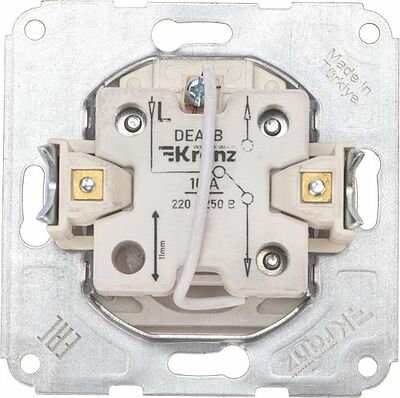 Kranz KR-78-0206 DEA Выключатель (переключатель) 1кл прох. (инд) с/у 10А мех. белый KRANZ