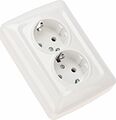 Kranz KR-78-0220 DEA Розетка 2-ая керамика с/з с/у 16А Бел KRANZ