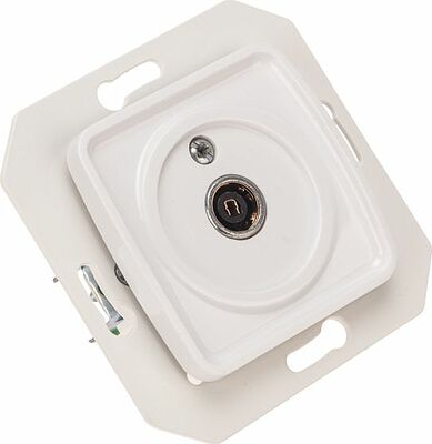 Kranz KR-78-0221 DEA Розетка TV Проходная с/у мех. Бел KRANZ