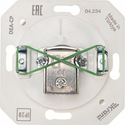 Kranz KR-78-0221 DEA Розетка TV Проходная с/у мех. Бел KRANZ