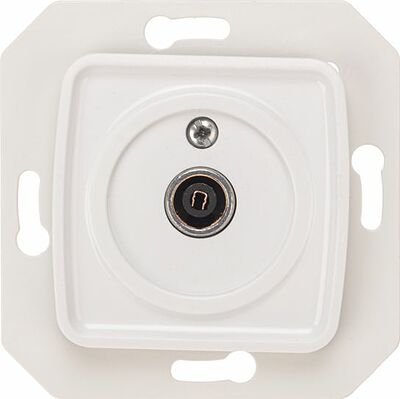 Kranz KR-78-0221 DEA Розетка TV Проходная с/у мех. Бел KRANZ