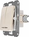 Kranz KR-78-0233 DEA Выключатель 2кл (инд) с/у 10А мех. Беж KRANZ