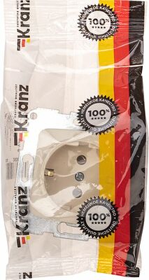 Kranz KR-78-0241 DEA Розетка 1-ая с/з с/у 16А мех. Беж KRANZ