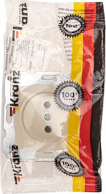 Kranz KR-78-0244 DEA Розетка 1-ая керамика б/з с/у 10А мех. Беж KRANZ