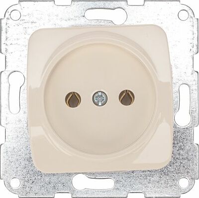 Kranz KR-78-0244 DEA Розетка 1-ая керамика б/з с/у 10А мех. Беж KRANZ