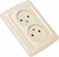 Kranz KR-78-0249 DEA Розетка 2-ая керамика б/з с/у 10А Беж KRANZ Kranz KR-78-0249 DEA Розетка 2-ая керамика б/з с/у 10А Беж KRANZ