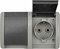 Kranz KR-78-0613 Блок горизонтальный 2 розетки INDUSTRIAL IP54 с/з, о/у, серый KRANZ Kranz KR-78-0613 Блок горизонтальный 2 розетки INDUSTRIAL IP54 с/з, о/у, серый KRANZ