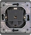 Kranz KR-78-0701-2 Розетка ROUND 1-ая с/з с/у, со шторками 16А титан KRANZ
