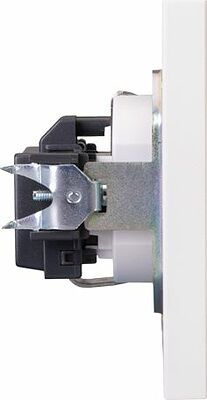 Kranz KR-78-0701-4 Розетка STRONG 1-ая с/з с/у, со шторками 16А жемчуг KRANZ