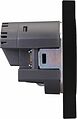 Kranz KR-78-0704-5 Розетка STRONG 1-ая с/з с/у з/ш 16А с USB A+C быстрой зарядки 5В/3А антрацит KRANZ