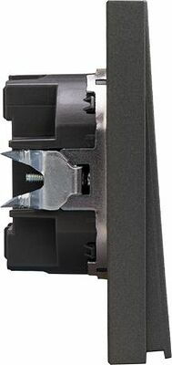 Kranz KR-78-0705-6 Выключатель STRONG 1 кл 10А с/у графит KRANZ