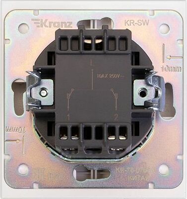 Kranz KR-78-0706-4 Выключатель STRONG 2 кл 10А с/у жемчуг KRANZ