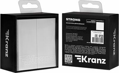 Kranz KR-78-0706-4 Выключатель STRONG 2 кл 10А с/у жемчуг KRANZ